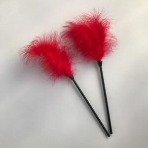 Red Flirt Feather Wand